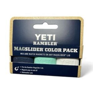 New YETI Rambler Magslider Color Pack Set of 3 Navy/Sea Foam/White Magnets